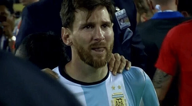 Messi Cries after Losing The Copa America Final